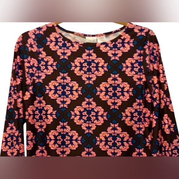 All For Color - 50+ UPF Protectíon, Magnolia Rd, Boatneck, Shift Dress, 3/4 Bell - Picture 12 of 15